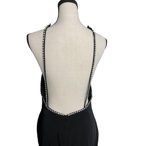 Ieena for Macduggal beaded hem halter gown sz 4 - Picture 6 of 10